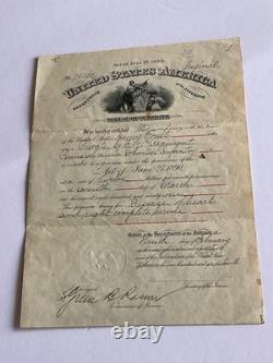 CIVIL War Colonel Hero Of Corinth Ms & Mission Ridge Sgn G. B Raum Pension 1892
