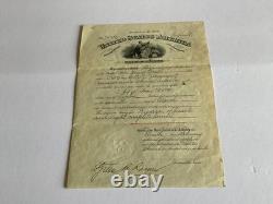 CIVIL War Colonel Hero Of Corinth Ms & Mission Ridge Sgn G. B Raum Pension 1892