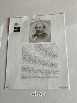 CIVIL War Colonel Hero Of Corinth Ms & Mission Ridge Sgn G. B Raum Pension 1892