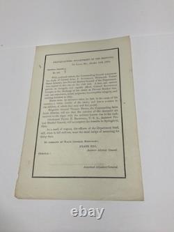 CIVIL War Colonel John Sanderson Mourning Order Saint Louis 1864