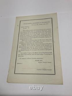 CIVIL War Colonel John Sanderson Mourning Order Saint Louis 1864