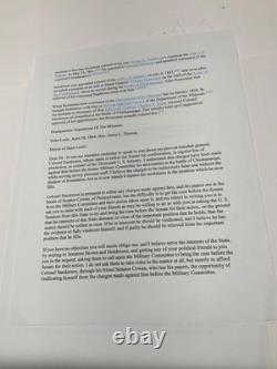 CIVIL War Colonel John Sanderson Mourning Order Saint Louis 1864