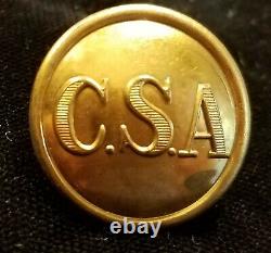 CIVIL War Confederate Army General Service C S A Button Albert# Cs-81-a1