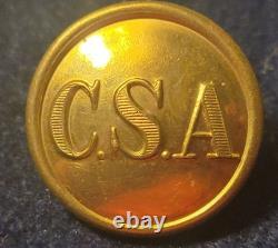 CIVIL War Confederate Army General Service C S A Button Albert # Cs-81-b Coat