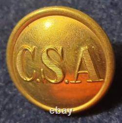 CIVIL War Confederate Army General Service C S A Button Albert # Cs-81-b Coat