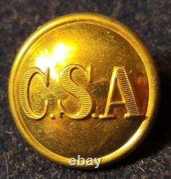 CIVIL War Confederate Army General Service C S A Button Albert # Cs-81-b Coat