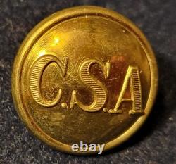CIVIL War Confederate Army General Service C S A Button Albert # Cs-81-b Coat