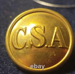 CIVIL War Confederate Army General Service C S A Button Albert # Cs-81-b Coat