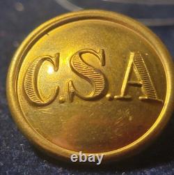 CIVIL War Confederate Army General Service C S A Button Albert # Cs-81-b Coat