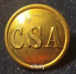 CIVIL War Confederate Army General Service C S A Button Albert # Cs-81-b Coat