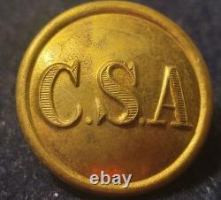 CIVIL War Confederate Army General Service C S A Button Albert # Cs-81-b Coat
