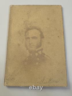 CIVIL War Confederate General Thomas Stonewall Jackson Photo CDV Card Writing
