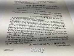 CIVIL War Freedman's Bureau Charleston Order General Oo Howard 1867 Funds