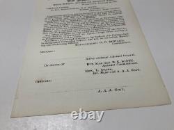 CIVIL War Freedman's Bureau Charleston Order General Oo Howard 1867 Funds