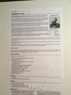 CIVIL War General Adolphus Greely Indian Spanish Wars Medal Of Honor Autograph