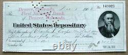 CIVIL War General Charles Cooper Issued Check
