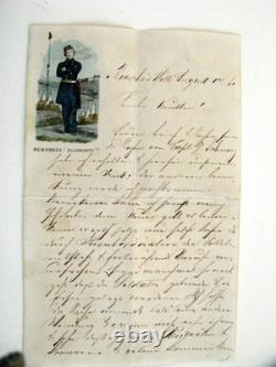 CIVIL War General D'utassy Signed Garibaldi Guard Service Certificate & Letter