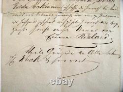CIVIL War General D'utassy Signed Garibaldi Guard Service Certificate & Letter