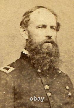 CIVIL War General E. B. Tyler, 7th Ohio. Signed By Tyler. CDV By Brady