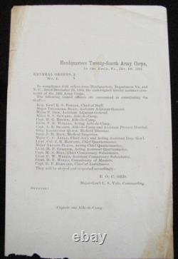 CIVIL War General Edward Ord Field Command General Order Virginia