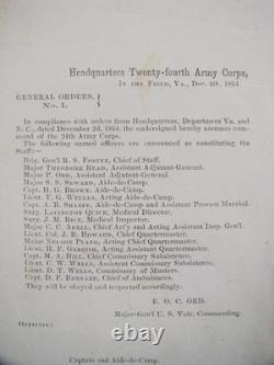CIVIL War General Edward Ord Field Command General Order Virginia