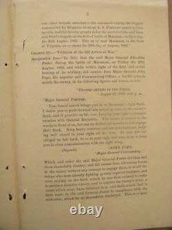 CIVIL War General Fitz-john Porter Ink Inscribed Dismissal Order 1863