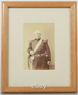 CIVIL War General Henry Benham. Cabinet Card. 8x10 Frame, Archival Matting