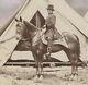 Civil War General Hooker, U. S. A. Posed On Horseback At Tent