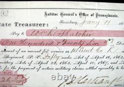 CIVIL War General John Hartranft Signed Pay For 198th Pennsylvania Officer 1869