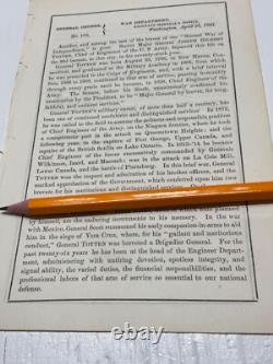 CIVIL War General Joseph Totten Mourning & Eulogy Order 1864 Span 50 Years 1897