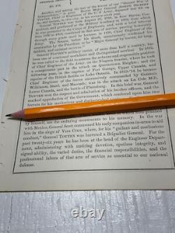 CIVIL War General Joseph Totten Mourning & Eulogy Order 1864 Span 50 Years 1897