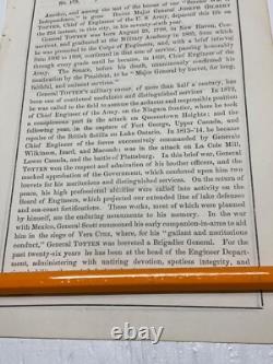 CIVIL War General Joseph Totten Mourning & Eulogy Order 1864 Span 50 Years 1897