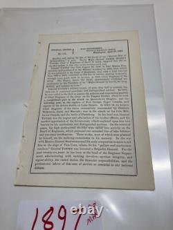 CIVIL War General Joseph Totten Mourning & Eulogy Order 1864 Span 50 Years 1897