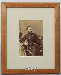 CIVIL War General Louis H. Pelouze, Usa. Cabinet Card In 8x10 Frame