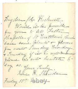 CIVIL War General Phil Sheridan Widow Letter To Colonel Af Rockwell 1910