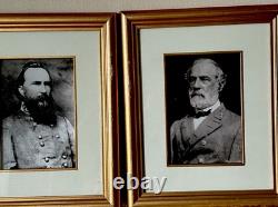 CIVIL War Generals Robert E. Lee/james Longstreet Vintage Portraits Lot Of 2