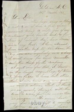 CIVIL War Goldsboro North Carolina 12th New York Cavalryman Letter March 31 1865