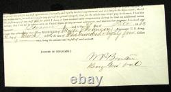 CIVIL War Indiana General William P Benton Sgd Invoice Vicksburg 1863
