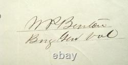 CIVIL War Indiana General William P Benton Sgd Invoice Vicksburg 1863