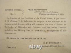 CIVIL War Iowa General Samuel R Curtis Command Order 1864