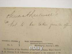 CIVIL War Iowa General Samuel R Curtis Command Order 1864
