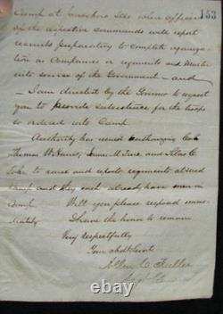 CIVIL War Kentucky Brigade Illinois Organizing Infantry Regiments Letter