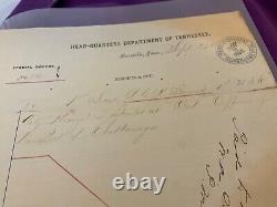 CIVIL War Knoxville Tennessee 1865 General Stoneman Ordnance Usct Transfer 1753