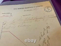 CIVIL War Knoxville Tennessee 1865 General Stoneman Ordnance Usct Transfer 1753