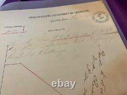 CIVIL War Knoxville Tennessee 1865 General Stoneman Ordnance Usct Transfer 1753