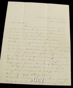 CIVIL War Letter New Years 1863 Meeting The President, Cabinet And The Generals
