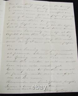 CIVIL War Letter New Years 1863 Meeting The President, Cabinet And The Generals