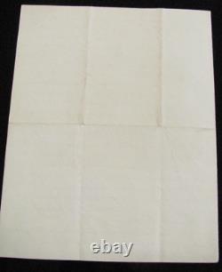 CIVIL War Letter New Years 1863 Meeting The President, Cabinet And The Generals