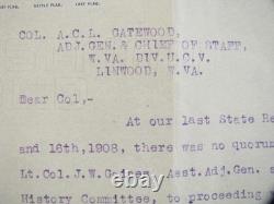CIVIL War Louisiana Confederate Reunion Letter Sgd By Wirt Adams Cavalry Vet