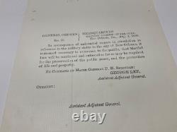 CIVIL War Louisiana General Order 1866 General Sheridan Martial Law New Orleans